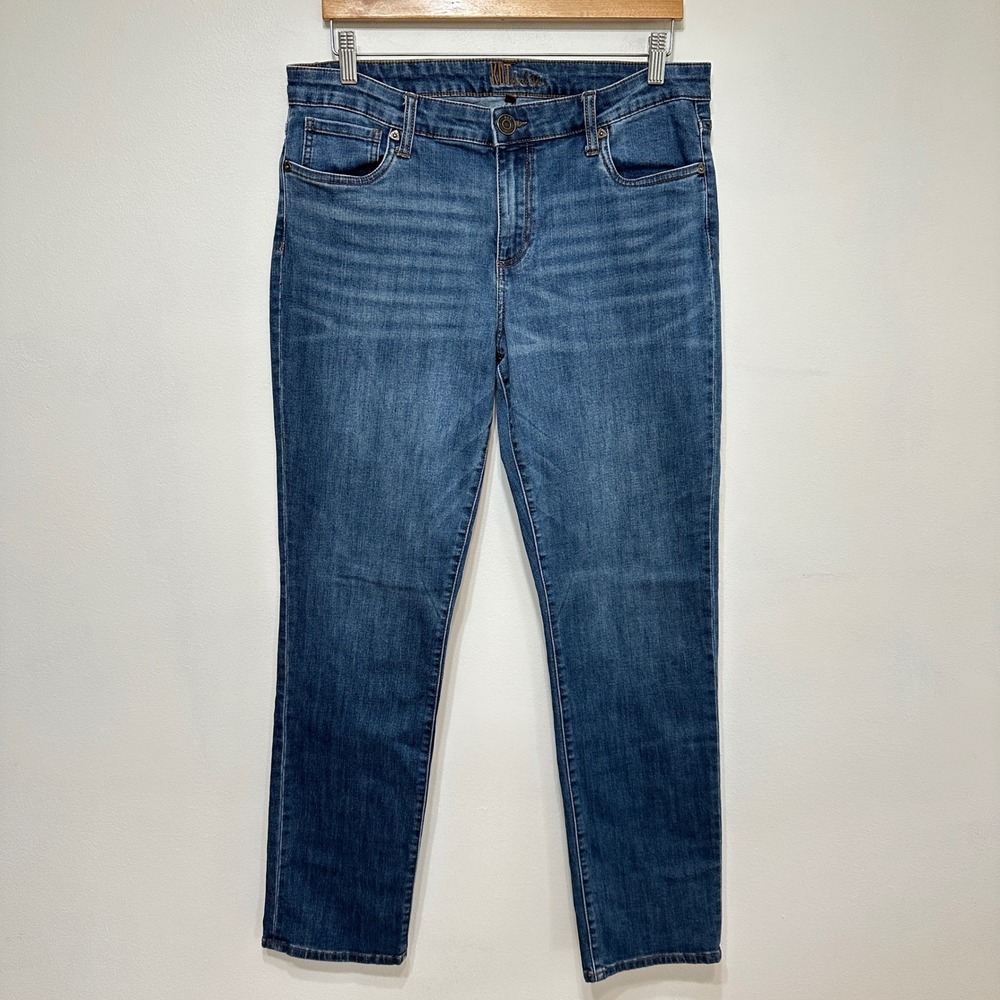 Kut from the Kloth Womens 12 Diana Straight Leg Jeans Blue Denim Casual Weekend